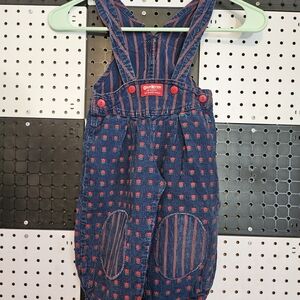 OshKosh B'gosh Navy and Red Kids Overalls